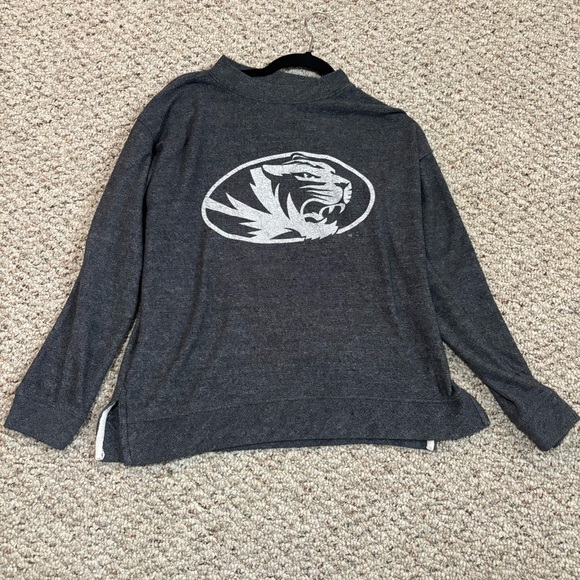 bottom drawers Sweaters - Mizzou Pull-Over Gray Sweater, Size Small